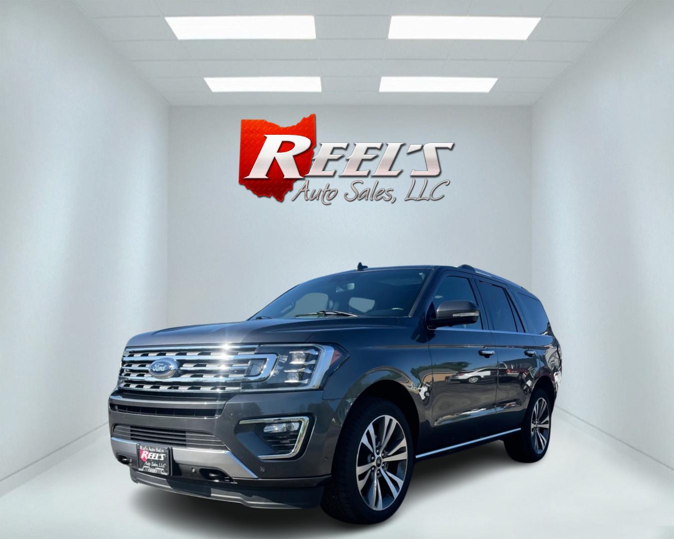 2021 Gray /Black Ford Expedition Limited 302A 4WD (1FMJU2AT0ME) with an 3.5L V6 DOHC 24V TWIN TURBO engine, 10 Speed Auto transmission, located at 11115 Chardon Rd. , Chardon, OH, 44024, (440) 214-9705, 41.580246, -81.241943 - This 2021 Ford Expedition Limited 4WD comes equipped with a powerful 3.5-liter EcoBoost engine and a 10-speed automatic transmission, designed to deliver a smooth and efficient driving experience. This model features full LED headlights, adaptive cruise control for enhanced safety and convenience, - Photo#0